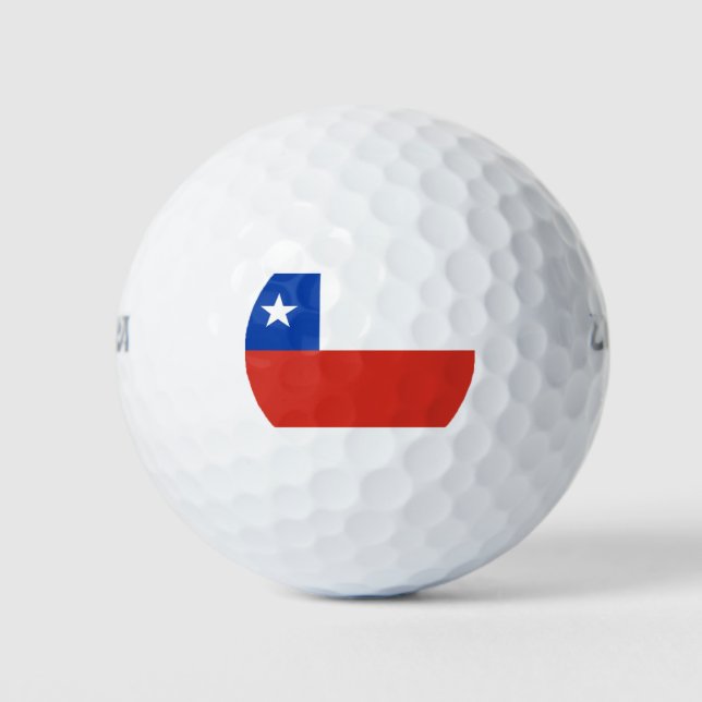 Balles De Golf Drapeau du Chili (Devant)