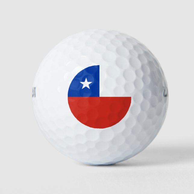 Balles De Golf Drapeau du Chili (Devant)