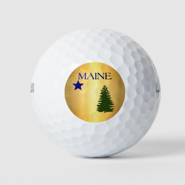Balles De Golf Drapeau du Maine (1901) (Devant)