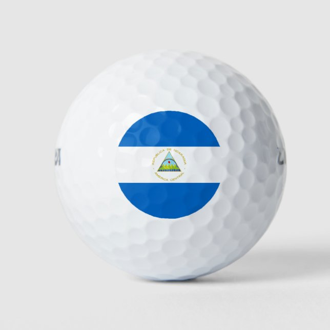 Balles De Golf Drapeau du Nicaragua (Devant)