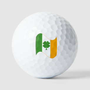 Balles De Golf Drapeau Et Shamrock