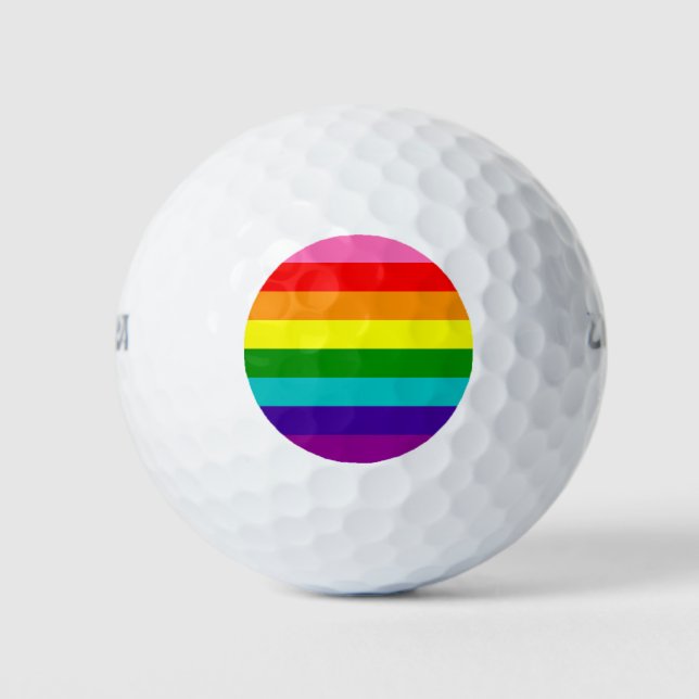 Balles De Golf drapeau gay Rainbow LGBT Golf Balls (Devant)