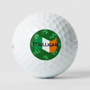 Balles De Golf Drapeau irlandais avec Shamrock Personnalisé