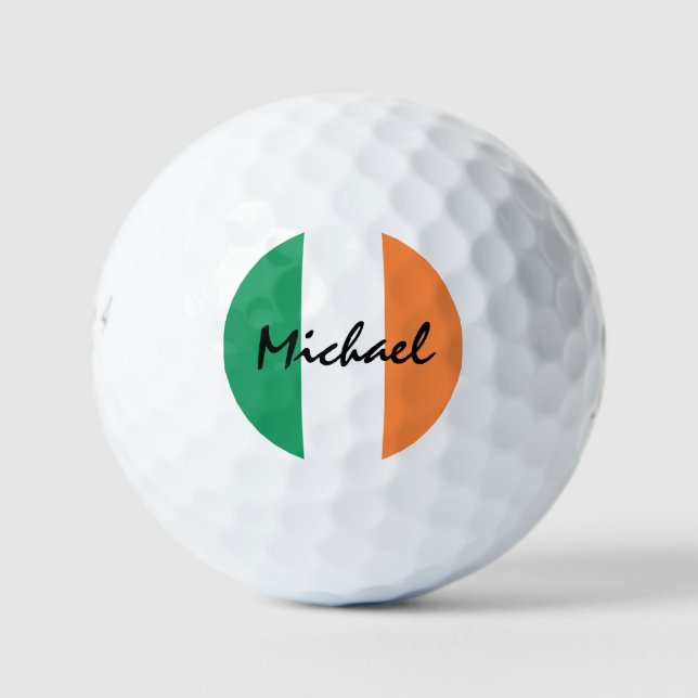 Balles De Golf Drapeau irlandais Nom personnalisé be6 gbcnt (Devant)
