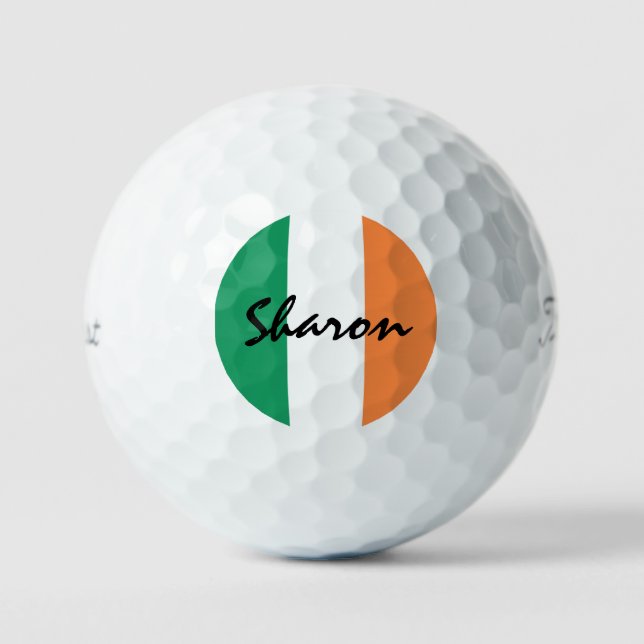 Balles De Golf Drapeau irlandais Nom personnalisé tpv1 gbcnt (Recto)