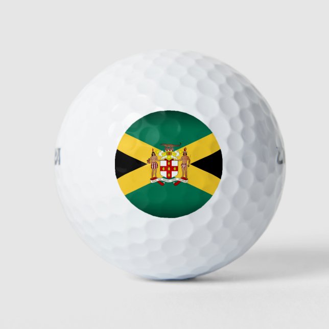Balles De Golf Drapeau jamaïcain / Armoiries (Devant)