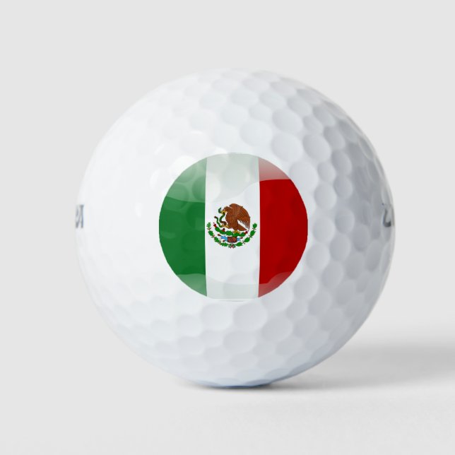 Balles De Golf Drapeau mexicain brillant (Devant)