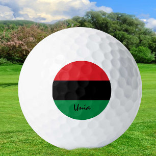 Balles De Golf Drapeau panafricain et golf de l'UNIA / Bal de gol