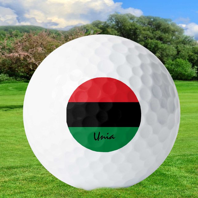 Balles De Golf Drapeau panafricain et golf de l'UNIA / Bal de gol (Créateur téléchargé)