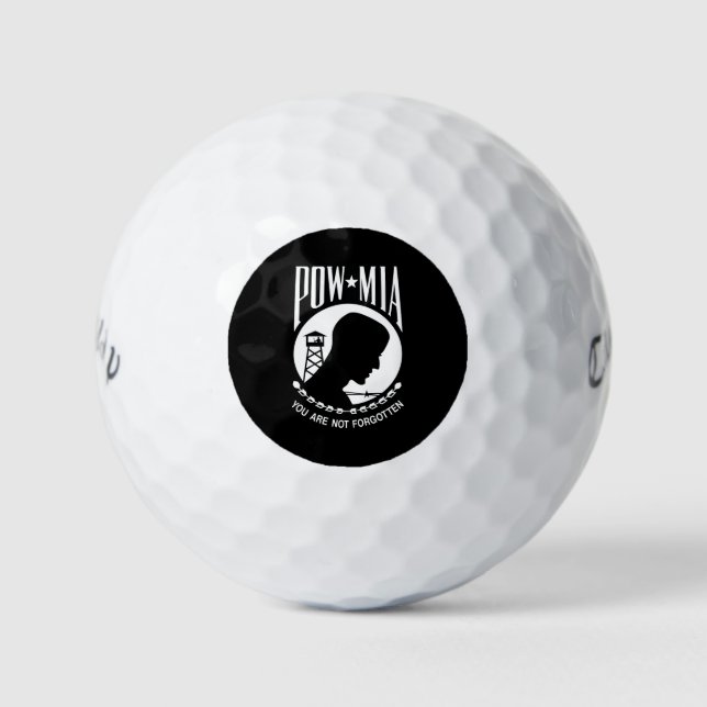 Balles De Golf Drapeau POW MIA : Soldats disparus de la guerre du (Devant)