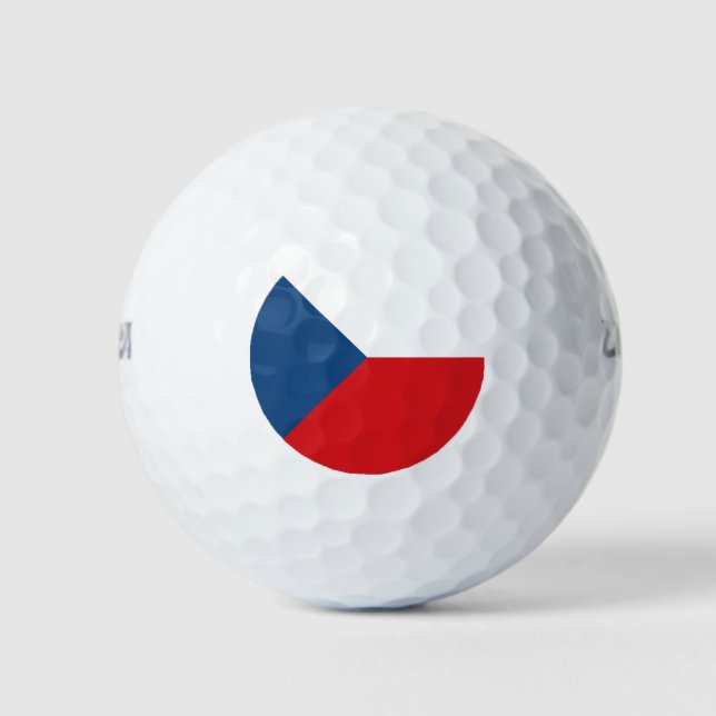 Balles De Golf Drapeau République tchèque (Devant)