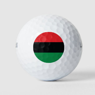 Balles De Golf Drapeau rouge, noir et vert