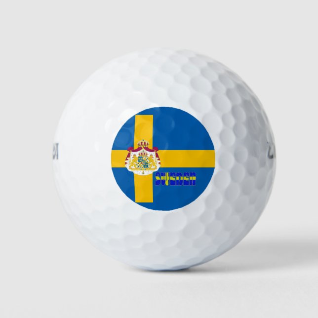 Balles De Golf Drapeau suédois (Devant)