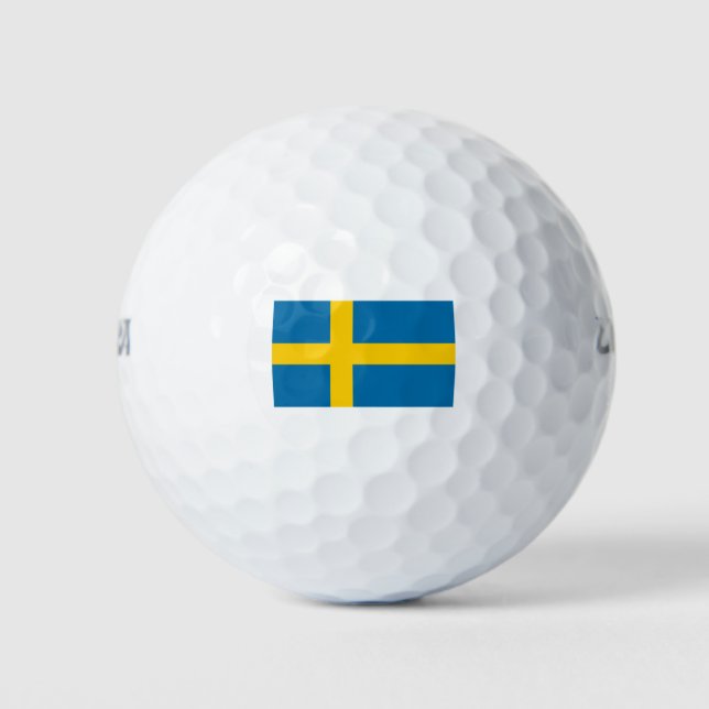 Balles De Golf Drapeau suédois (Devant)
