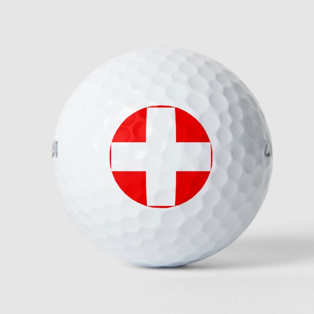 Balles De Golf drapeau suisse (Devant)