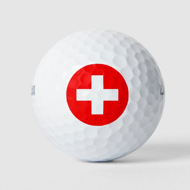 Balles De Golf Drapeau suisse (Suisse) (Devant)