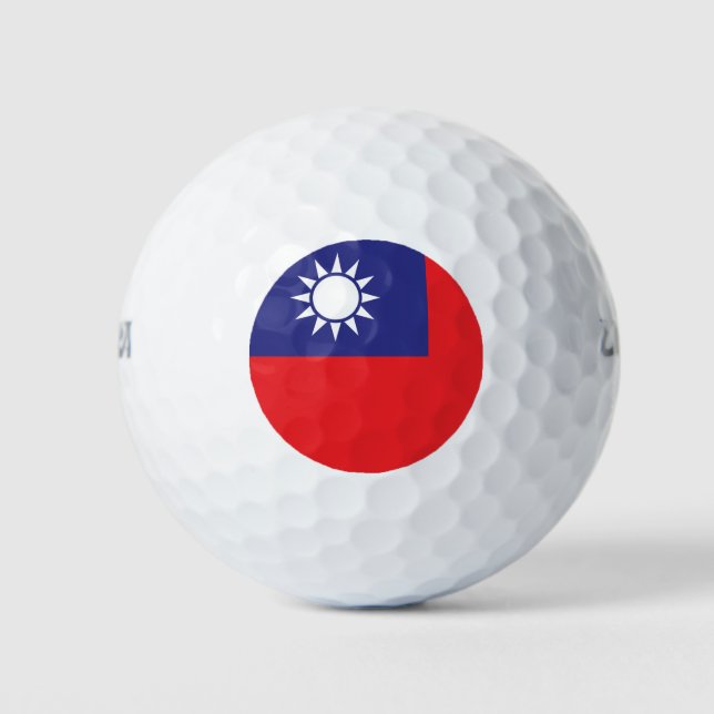 Balles De Golf Drapeau Taïwan (Devant)