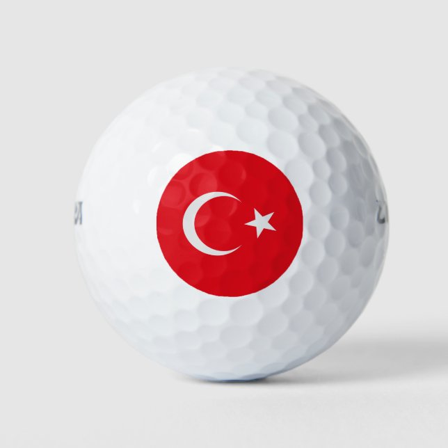 Balles De Golf Drapeau turc simple (Devant)