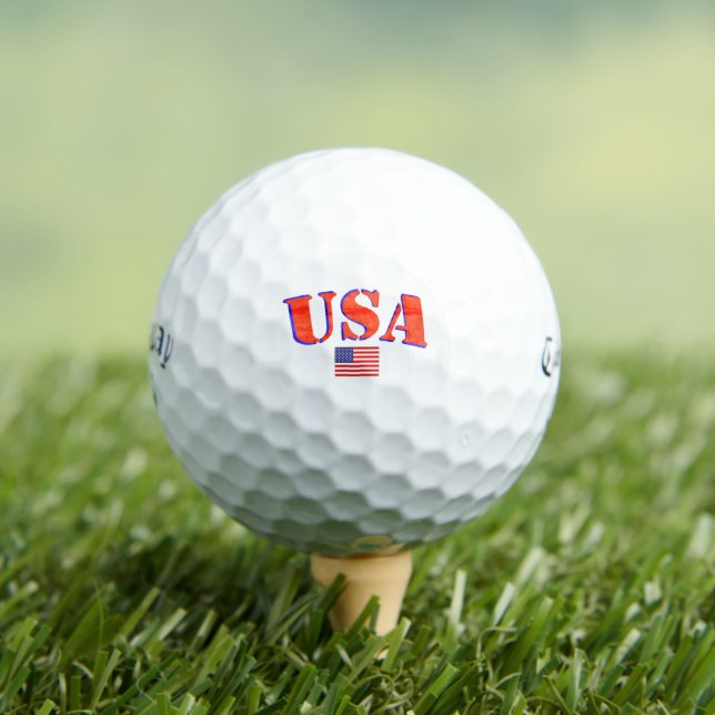 Balles De Golf Drapeau USA, Appel personnalisé (T-shirt Insitu)