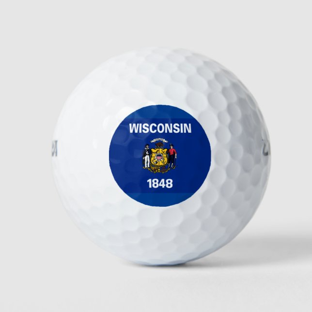 BALLES DE GOLF DRAPEAU WISCONSIN (Devant)