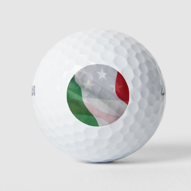 Balles De Golf Drapeaux italiens et américains (Devant)