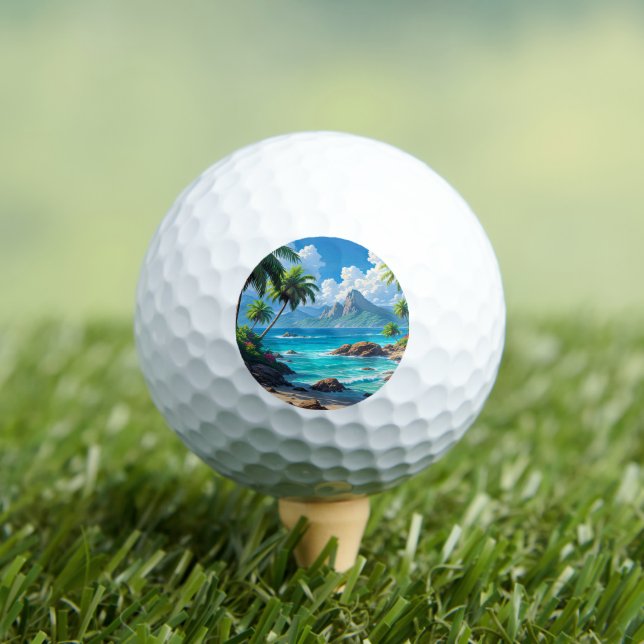 Balles De Golf Dream On, Tropical Paradise, (T-shirt Insitu)
