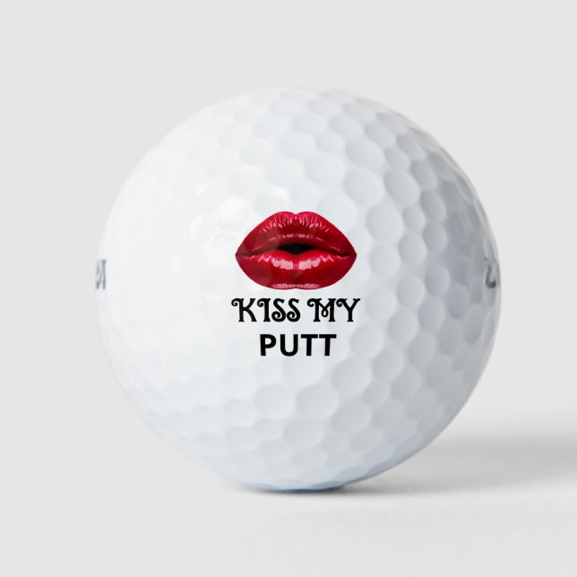 Balles De Golf Drôle Baiser My Putt Golf Balls (Devant)