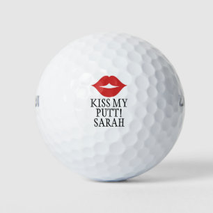 Balles De Golf Drôle Baiser personnalisé Mets des lèvres rouges