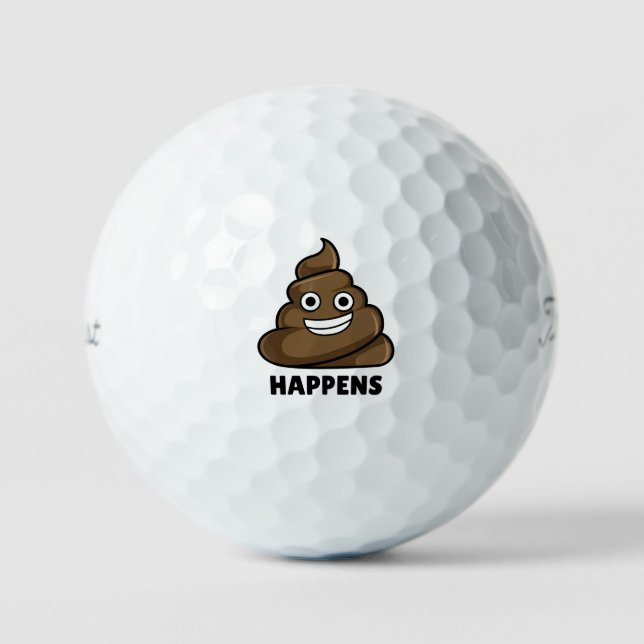 Balles De Golf Drôle cadeau Poop (Recto)