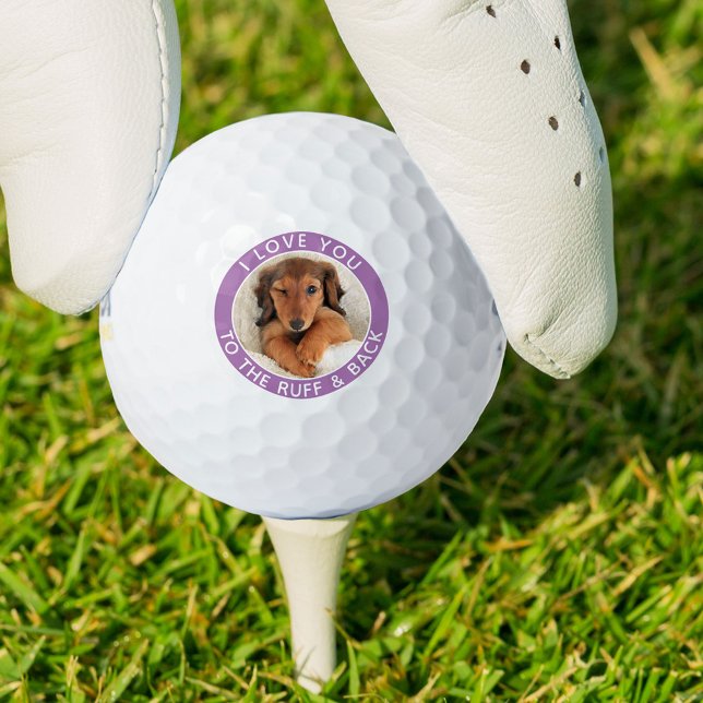 Balles De Golf Drôle Chien Photo Lavender Blanc Custom Golf Balls (Créateur téléchargé)