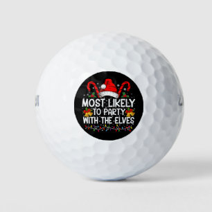 Balles De Golf Drôle Correspondant Noël Le Plus Susceptible De Fê