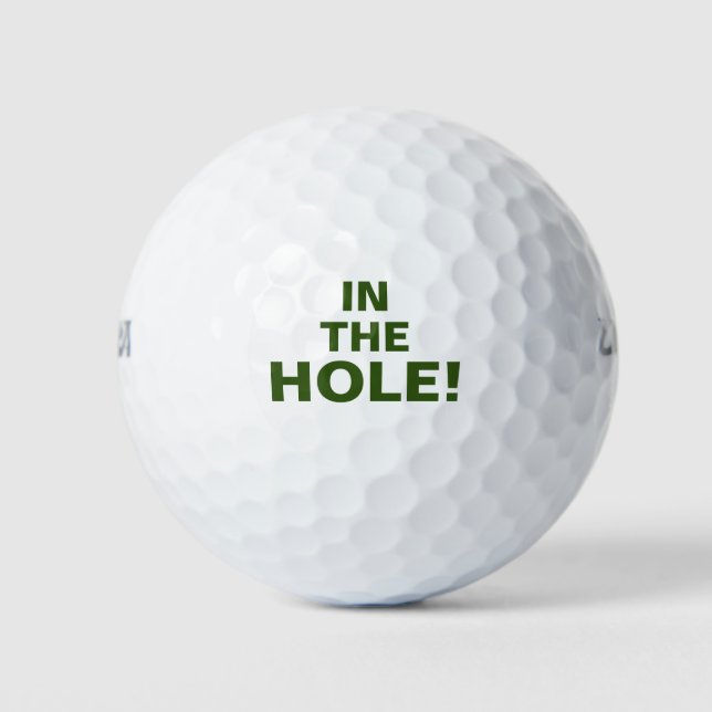 Balles De Golf Drôle Dans La Citation Trou (Devant)