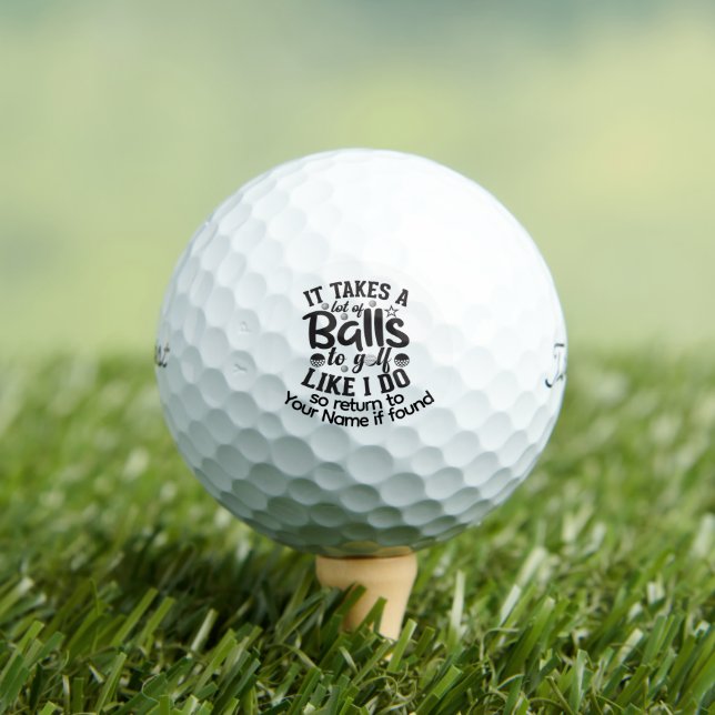 Balles De Golf Drôle de dire nommé noir et blanc (T-shirt Insitu)
