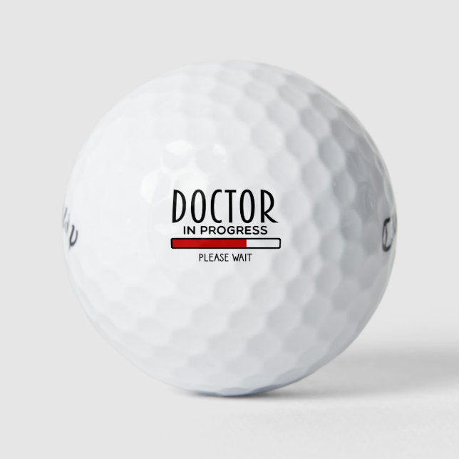 Balles De Golf Drôle Docteur En Cours Étudiant De L'École Med (Devant)