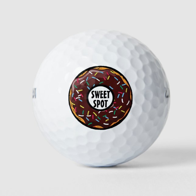 Balles De Golf Drôle Doughnut Sweet Spot (Devant)