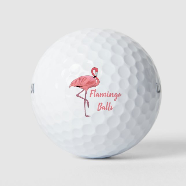 Balles De Golf Drôle Flamant rose Sayings Golfer (Devant)