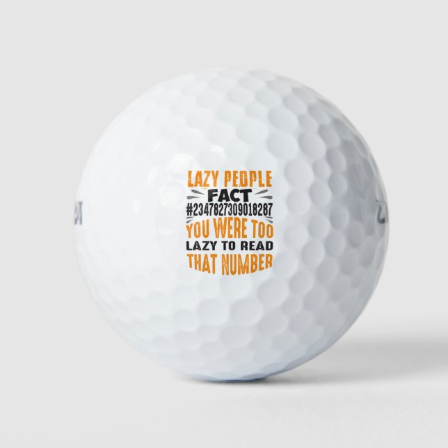 Balles De Golf Drôle Lazy L'anxiété sociale Les gens Graphique Sa (Devant)