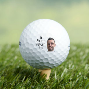 Balles De Golf Drôle Si Perdu Retour Aux Hommes Face Photo Balls