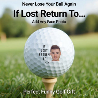 Balles De Golf Drôle Si Perdu Retourner à la Photo de Visage Pers