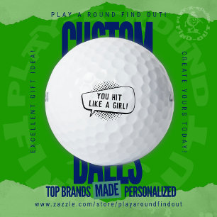 Balles De Golf Drôle Vous Frappez Comme Une Fille Citation Person