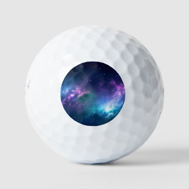 Balles De Golf Éclairage stellaire : nébuleuse avec étoiles brill (Devant)