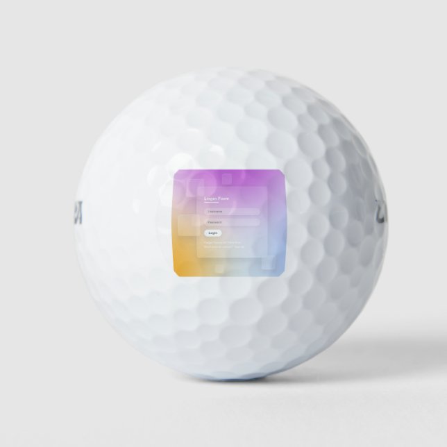 Balles De Golf Écran de connexion couleur CSS HTML (Devant)
