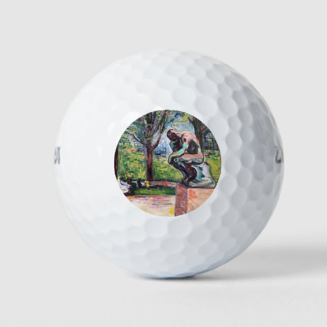 Balles De Golf Edvard Munch - Le penseur de Rodin (Devant)