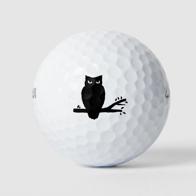 Balles De Golf Éffrayant Owl Silhouette (Devant)