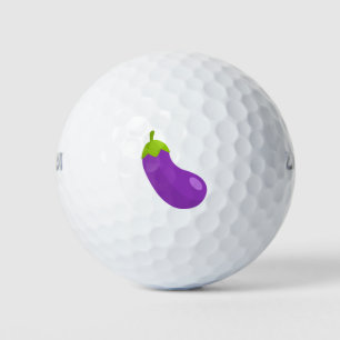 Balles De Golf Eggplant Emoji imprimé