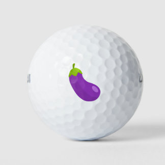 Balles De Golf Eggplant Emoji imprimé