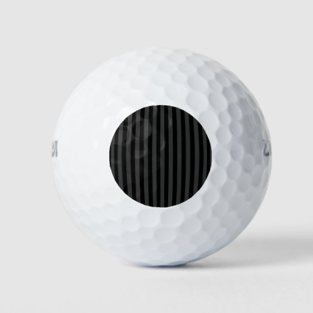 Balles De Golf Elagnat Black & Smoky Black Vertical Stripes (Devant)