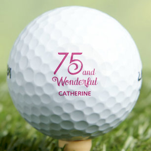 Balles De Golf Élégant 75e cadeau pour tante - Design de script r