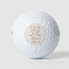 Élégant Classic Crest Monogram Mariage de golf