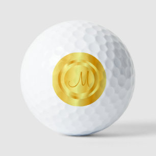 Balles De Golf Elégant Faux Gold Moderne Monogramme Modèle person